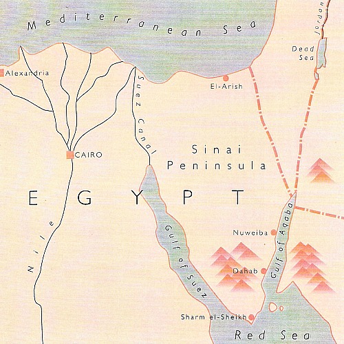 kaart van de Sinaï